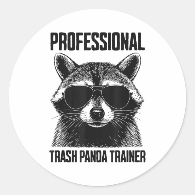 Adesivo Redondo Professional Trash Panda Trainer  (Frente)