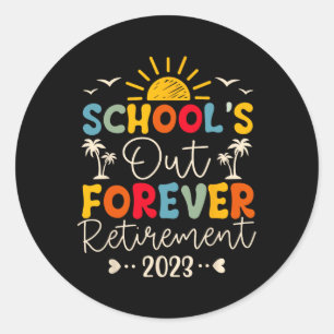 Adesivo Redondo Professor aposentado fora da escola 20 aposentado