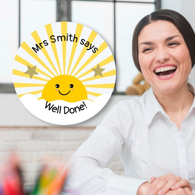 Adesivo Redondo Professor bem feito! (Criador carregado)