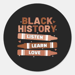Adesivo Redondo Professor Black History Mês Citação afro-americana