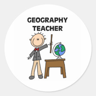 Adesivo Redondo Professor da geografia