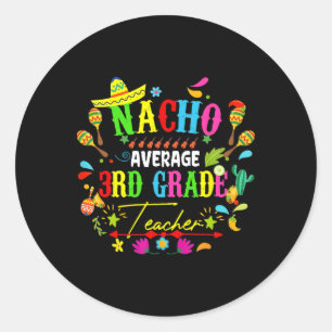 Adesivo Redondo Professor de 3º grau México Cinco de Mães
