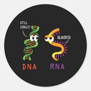Adesivo Redondo Professor De Biologia Ciência Engraçada Dna Rna So