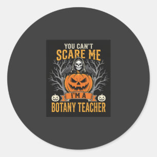 Adesivo Redondo Professor de Botânica de Halloween Esqueleto Desig