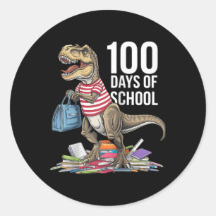 Adesivo Redondo Professor de equipamento engraçado para 100 dias &