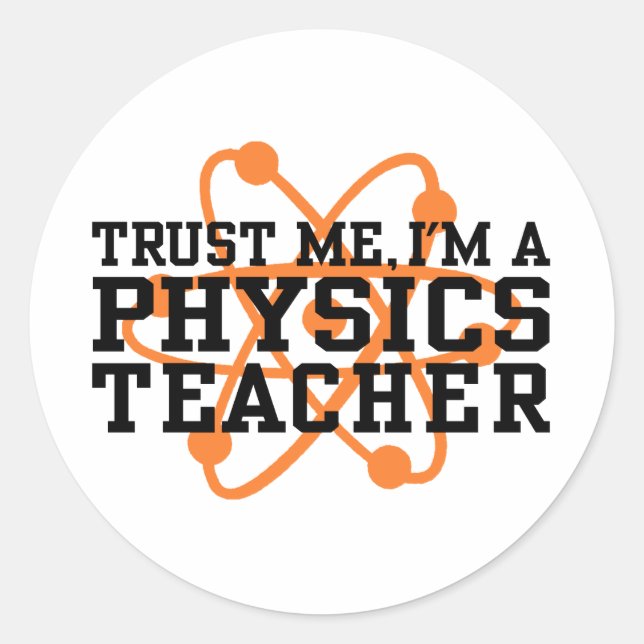 Adesivo Redondo Professor de Física (Frente)