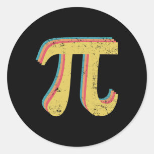 Adesivo Redondo Professor De Geek De Matemática Pi 3,14 Pi Dia