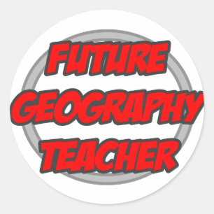 Adesivo Redondo Professor de Geografia Futura
