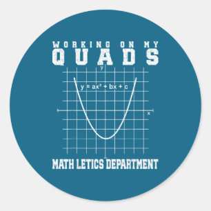 Adesivo Redondo professor de ginásio de matemática de álgebra math