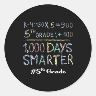 Adesivo Redondo Professor De Grau 1000 Dias Mais Inteligente 100 D