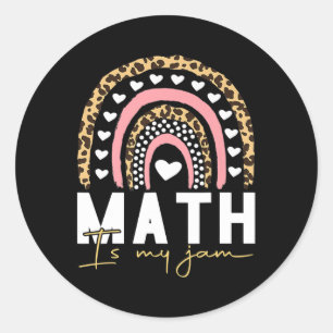 Adesivo Redondo Professor de Matemática - A Matemática é o meu Emp