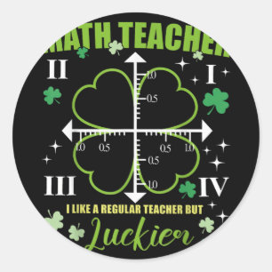 Adesivo Redondo Professor De Matemática Como Ruas De Luckier Regul