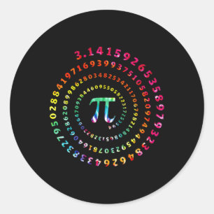 Adesivo Redondo Professor De Matemática Engraçado Pi Day Para Mulh