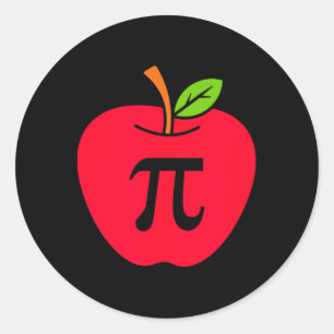 Adesivo Redondo Professor de Matemática Feliz Pi Day Pie Apple Pie