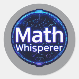 Adesivo Redondo Professor de Matemática Mago da Matemática