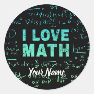 Adesivo Redondo Professor de Matemática ou Professor e Estudante