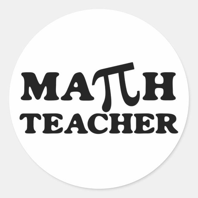 Adesivo Redondo Professor de Matemática PI (Frente)
