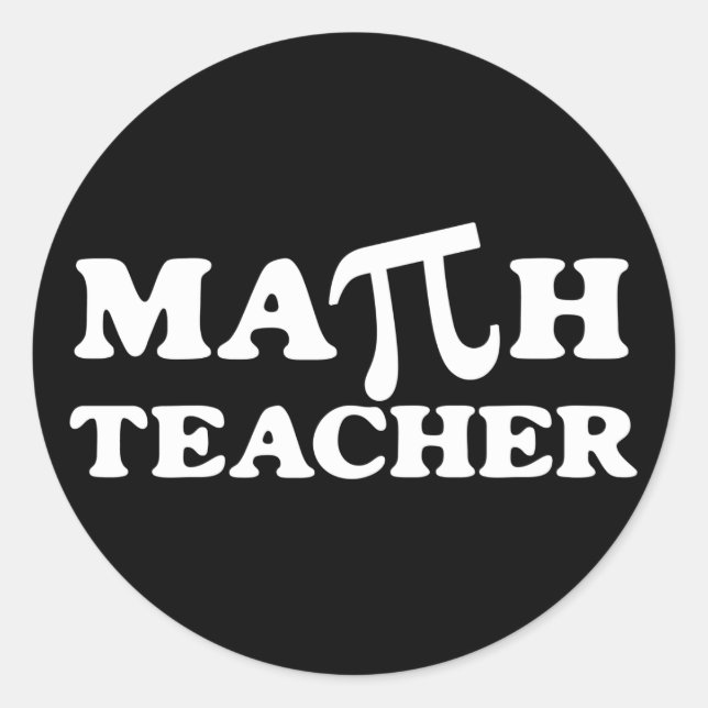 Adesivo Redondo Professor de Matemática PI (Frente)