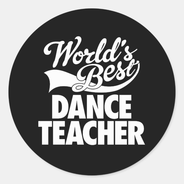Adesivo Redondo Professor de melhor dança do mundo (Frente)