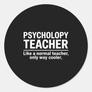 Adesivo Redondo Professor de psicologia dizendo coisas engraçadas