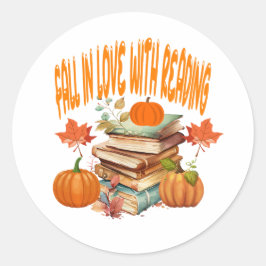 Adesivo Redondo Professor de Queda, Lover de Livro, Leitura de Que