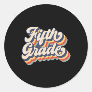 Adesivo Redondo Professor do 5º grau do Sunset &amp; Estudante de 