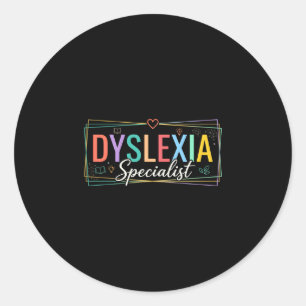 Adesivo Redondo professor especialista em dislexia dislexia
