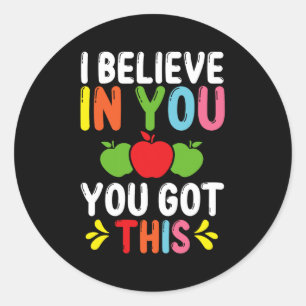 Adesivo Redondo Professor Eu Acredito Em Você Testar Professores N