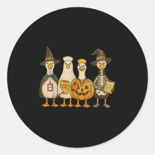 Adesivo Redondo Professor Ganso Bobo Divertido Halloween Travessur