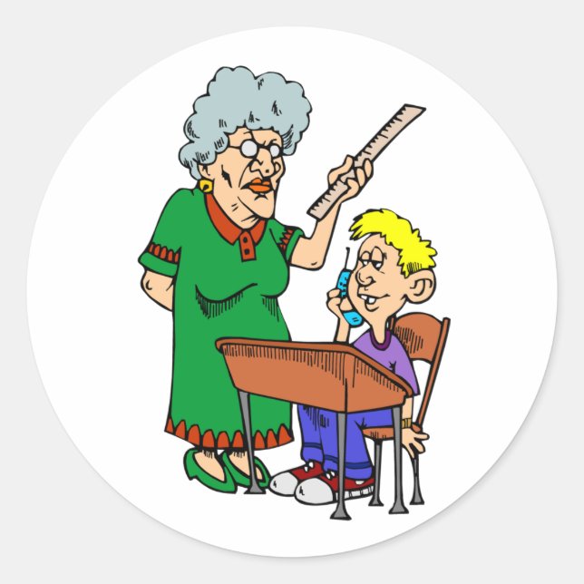 Adesivo Redondo Professor médio (Frente)