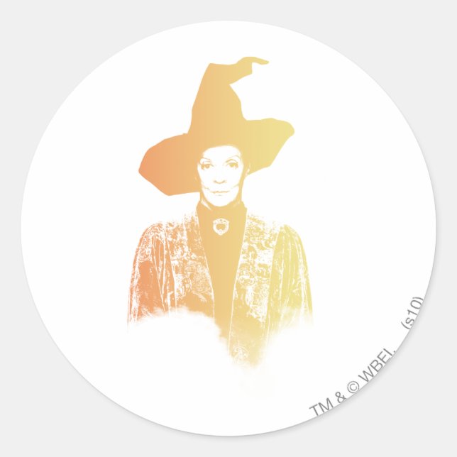 Adesivo Redondo Professor Minerva McGonagall (Frente)
