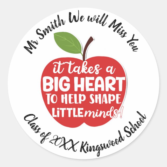 ADESIVO REDONDO PROFESSOR OBRIGADO POR SENTIR A SUA PERDA PERSONAL (Frente)