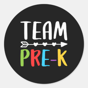 Adesivo Redondo Professor Pré-k De Volta À Escola