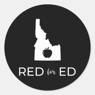Adesivo Redondo Professor Red Para Ed Idaho Public Education 2