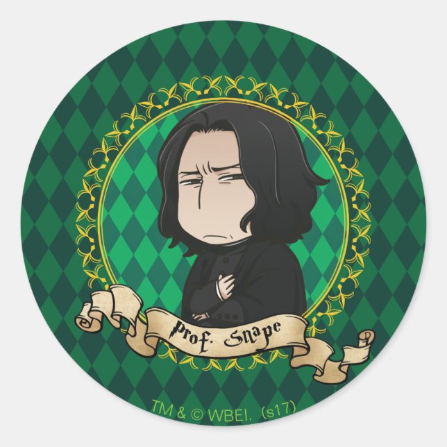 Adesivo Redondo Professor Snape Anime (Frente)