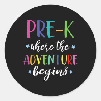 Adesivo Redondo Professora Adventure inicia primeiro dia de ensino