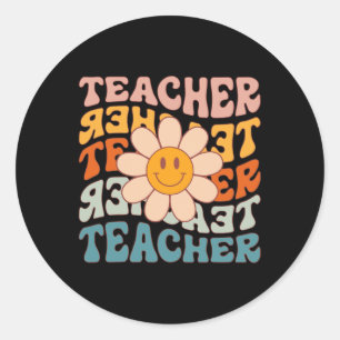 Adesivo Redondo Professora Daisy Colorful - Professora da Escola E