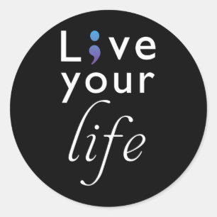 Adesivo Redondo Professora de Apoio à Prevenção do Suicídio