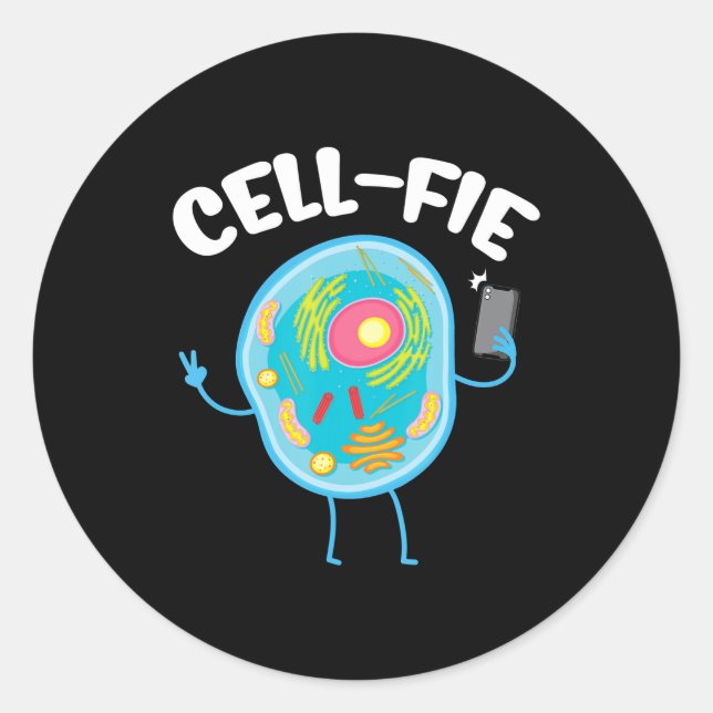 Adesivo Redondo Professora De Biologia Celular Fie. (Frente)