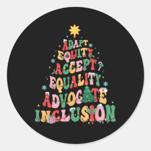 Adesivo Redondo Professora de Educação Especial do Xmas Engraçado