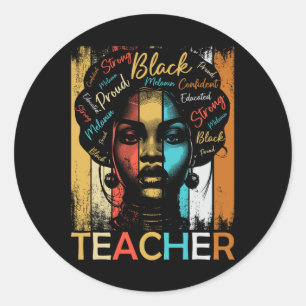 Adesivo Redondo Professora de História Negra Mulheres Africanas Am
