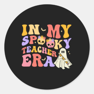 Adesivo Redondo Professora Halloween Na Minha Época De Professora 