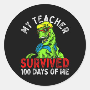Adesivo Redondo Professora Sobreviveu A 100 Dias De Mim 100 Dias D