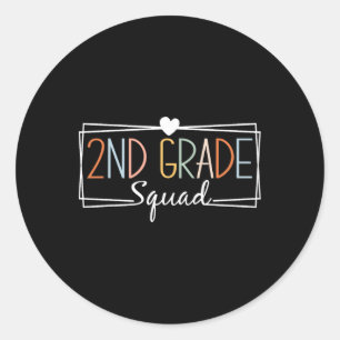 Adesivo Redondo Professores da Turma da 2ª Série Crianças da 2ª Sé