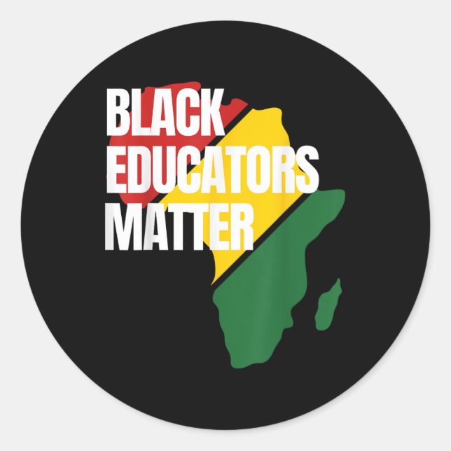 Adesivo Redondo Professores de História Negra Mapa Africano (Frente)