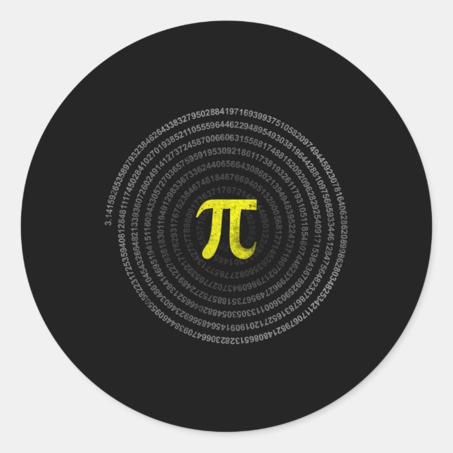 Adesivo Redondo Professores De Matemática Pi Feliz Internacional E (Frente)