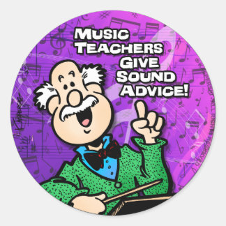 Adesivo Redondo Professores de Música