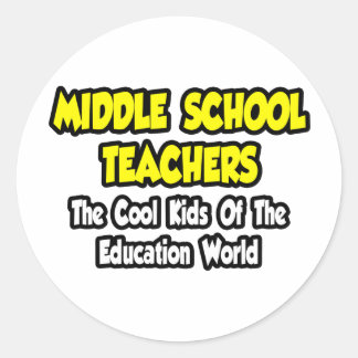 Adesivo Redondo Professores do ensino médio... crianças Legal.