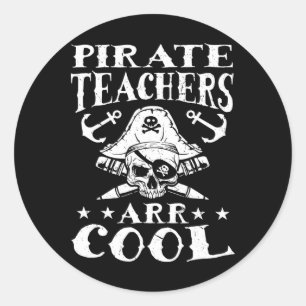 Adesivo Redondo Professores Piratas São Legal - Ensino De Hallowee