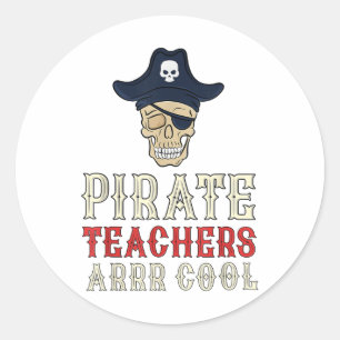 Adesivo Redondo Professores Piratas São Legal - Falam Como Um Dia 